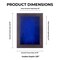 Rich Dark Brown Wood Shadow Box Frame with Acrylic Front - Royal Blue Suede Backing, 30 Sizes